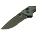 Couteau pliant Benchmade Redoubt 430SBK lame semi-dentelée manche Grivory gris/vert 12cm