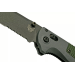 Couteau pliant Benchmade Redoubt 430SBK lame semi-dentelée manche Grivory gris/vert 12cm