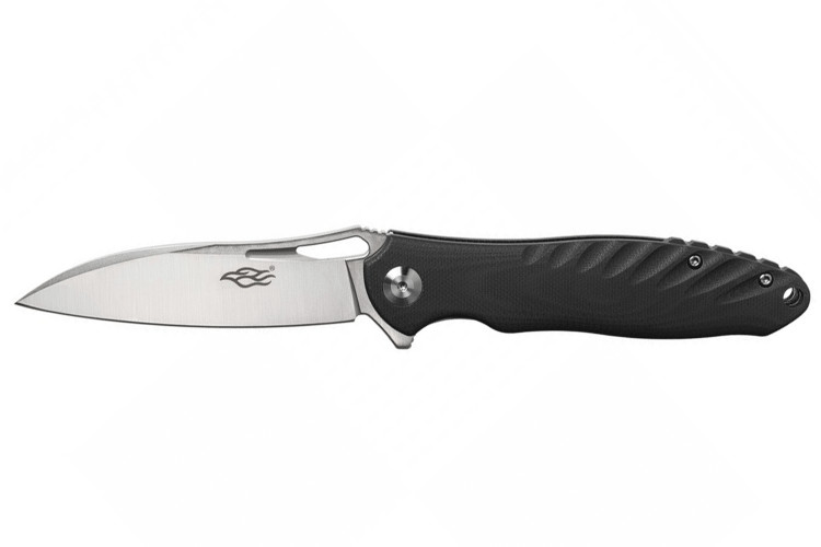 Couteau pliant Ganzo Firebird GFH71BK manche en G10 noir rainur&eacute; 11,2cm avec clip