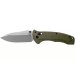 Couteau pliant Benchmade Turret Black 980SBK lame noire semi-dentée manche G10 vert olive 12cm