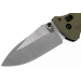 Couteau pliant Benchmade Turret Black 980SBK lame noire semi-dentée manche G10 vert olive 12cm