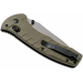 Couteau pliant Benchmade Turret Black 980SBK lame noire semi-dentée manche G10 vert olive 12cm