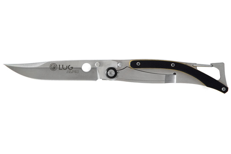 Couteau pliant Lug SP1SJN noir et jaune manche en G10 et acier 11cm avec clip