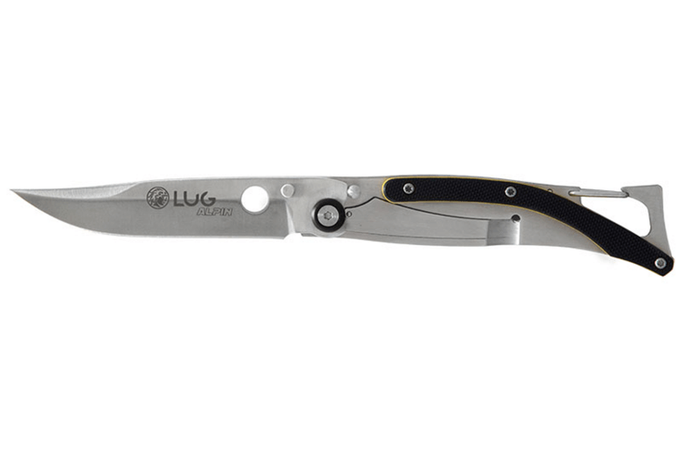 Couteau pliant Lug SP1SJN noir et jaune manche en G10 et acier 11cm avec clip