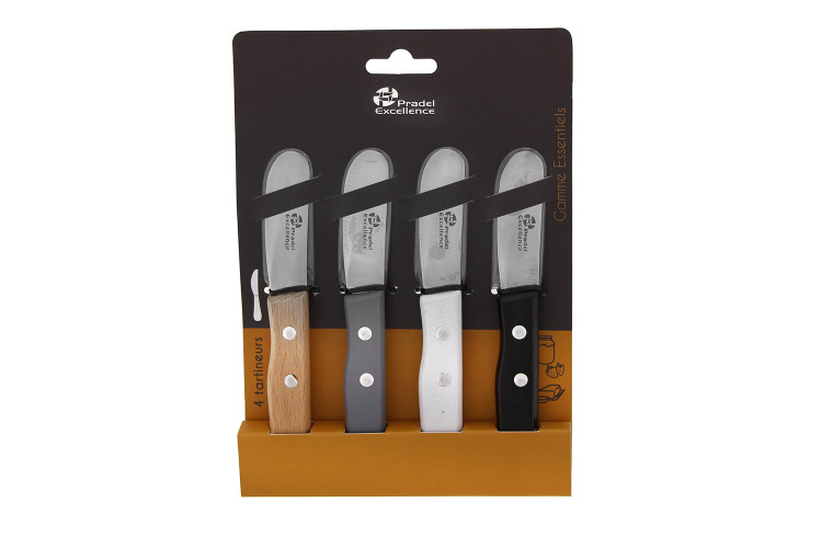 Set de 4 couteaux &agrave; tartiner Pradel Excellence Essentiels
