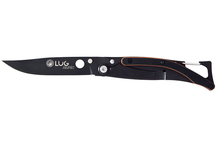 Couteau pliant Lug SP1TOB noir mat et orange black titanium 11cm avec clip
