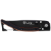 Couteau pliant Lug SP1TOB noir mat et orange black titanium 11cm avec clip