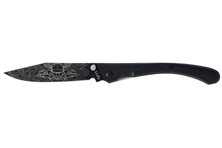 Couteau pliant Lug Dieu Lug LUC63LTB2LA manche G10/acier noir 12cm