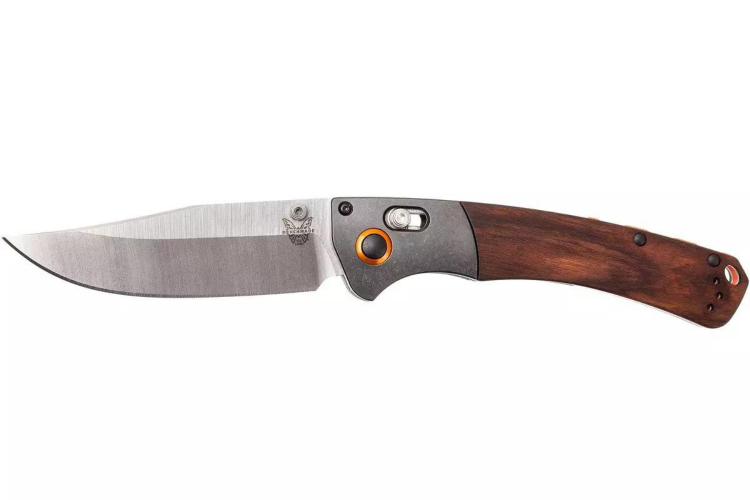 Couteau pliant Benchmade Crooked River 15080-2 manche bois 13,5cm