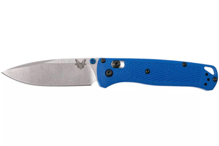 Couteau pliant Benchmade Bugout 535 manche Grivory bleu 10,7cm