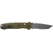 Couteau pliant Benchmade Bailout 537SGY-1 lame semi-dentée manche aluminium anodisé vert 11cm avec brise-vitre