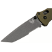 Couteau pliant Benchmade Bailout 537SGY-1 lame semi-dentée manche aluminium anodisé vert 11cm avec brise-vitre