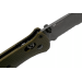 Couteau pliant Benchmade Bailout 537SGY-1 lame semi-dentée manche aluminium anodisé vert 11cm avec brise-vitre