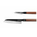 Coffret 2 couteaux Sayuto Séquoia San Mai Santoku + Office