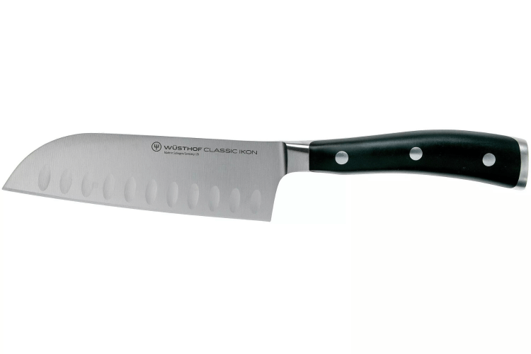 Couteau santoku Wüsthof Classic Ikon forgé lame alvéolée 14cm
