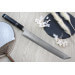 Couteau sakimaru takohiki japonais artisanal Naoki Mazaki Damascus biseauté 27cm