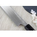 Couteau sakimaru takohiki japonais artisanal Naoki Mazaki Damascus biseauté 27cm