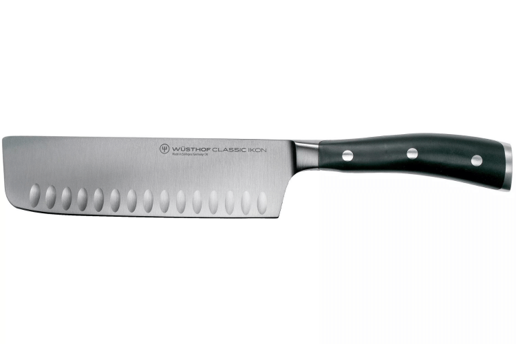 Couteau nakiri Classic Ikon Wüsthof forgé lame alvéolée 17cm