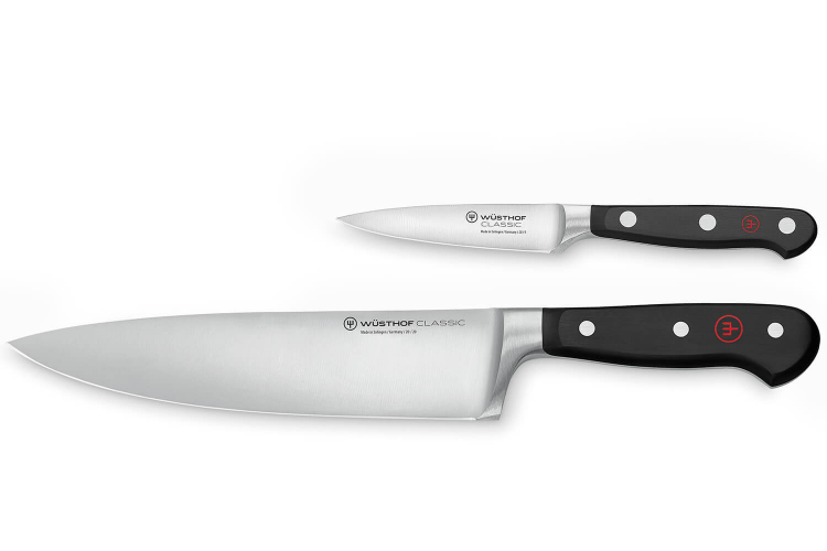 Coffret 2 couteaux W&uuml;sthof Classic forg&eacute;s - Couteaux d'office 9cm et Chef 20cm