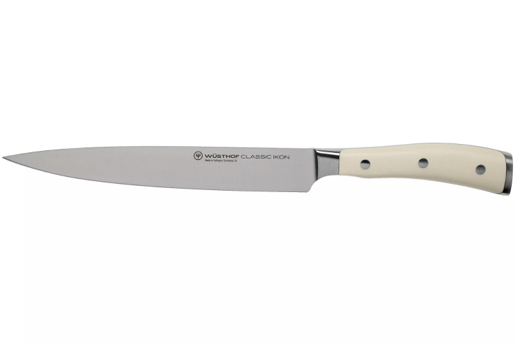 Couteau tranchelard Wüsthof Classic Ikon Blanc forgé 20cm