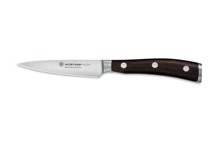 Couteau d'office Wusthof Ikon forgé 9cm en bois de grenadille