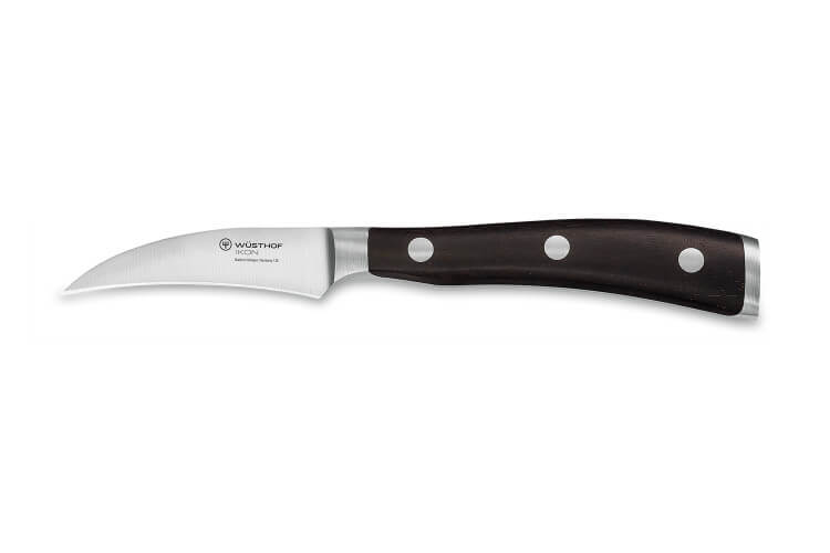 Couteau bec d'oiseau Wüsthof Ikon forgé 7cm en bois de grenadille