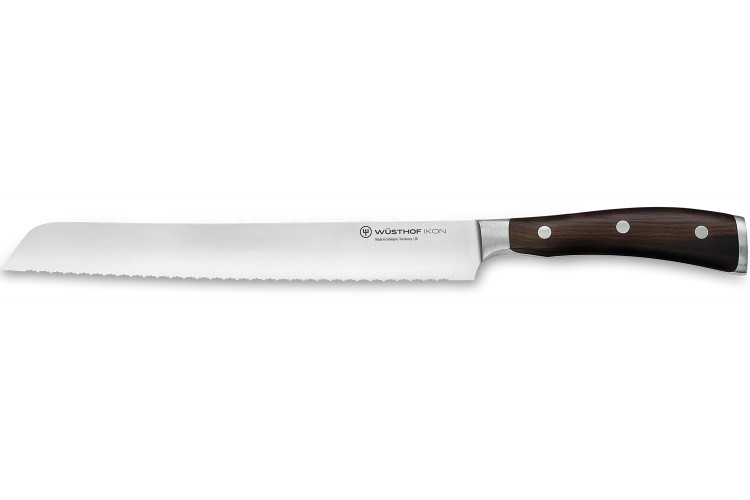 Couteau &agrave; pain W&uuml;sthof Ikon forg&eacute; 23cm en bois de grenadille