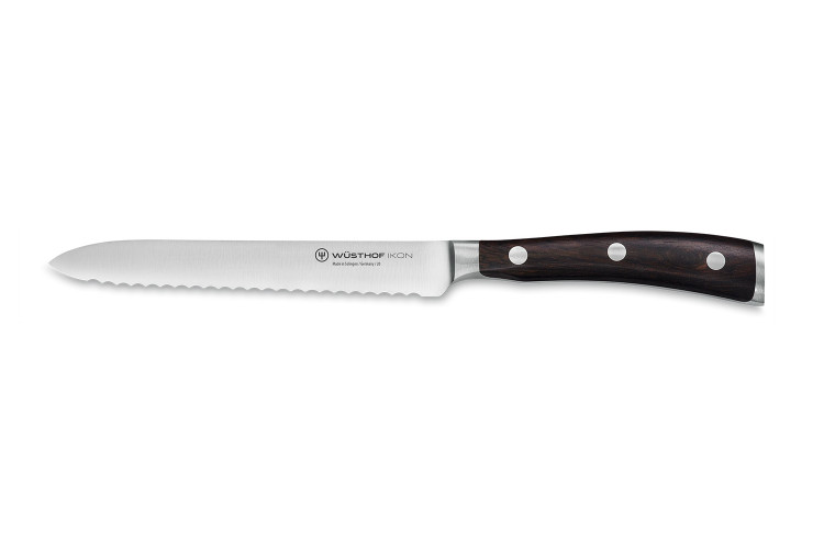 Couteau &agrave; saucisson W&uuml;sthof Ikon forg&eacute; 14cm en bois de grenadille