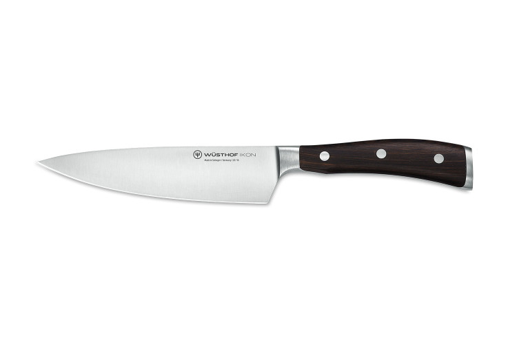 Couteau de chef W&uuml;sthof Ikon forg&eacute; 16cm en bois de grenadille