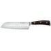 Couteau santoku Wüsthof Ikon forgé 17cm alvéolé en bois de grenadille