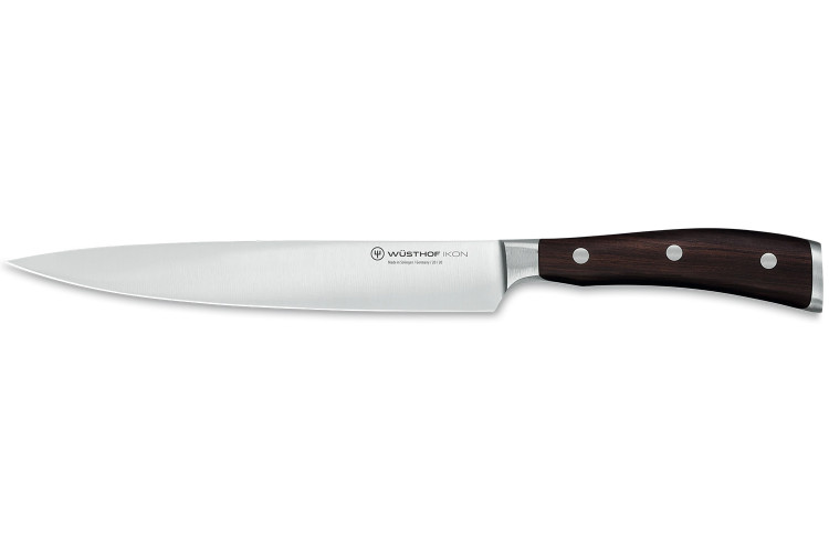 Couteau &agrave; trancher/universel W&uuml;sthof Ikon forg&eacute; 20cm en bois de grenadille