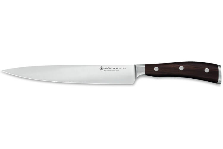 Couteau à trancher/universel Wüsthof Ikon forgé 20cm en bois de grenadille