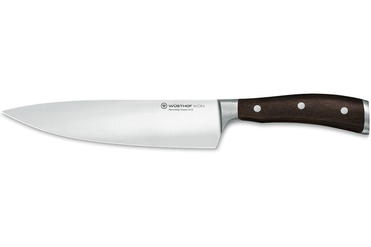 Couteau de chef W&uuml;sthof Ikon forg&eacute; 20cm en bois de grenadille