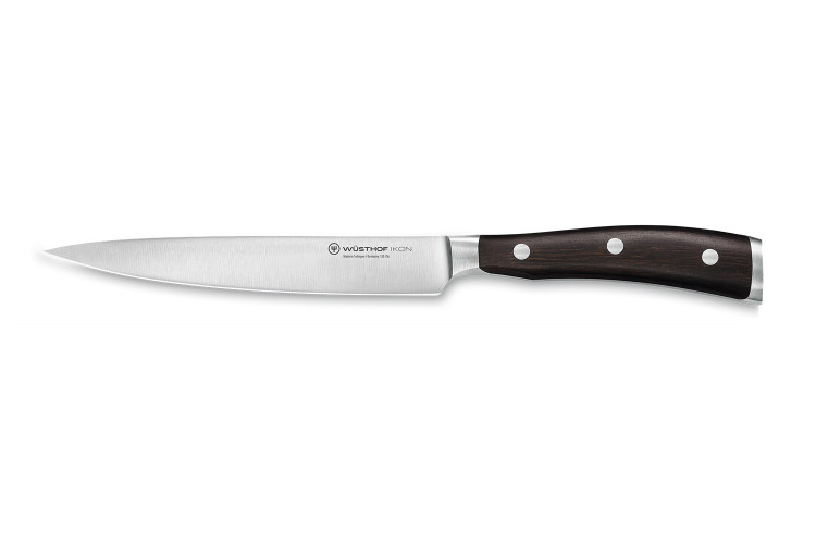 Couteau &agrave; trancher/universel W&uuml;sthof Ikon forg&eacute; 16cm en bois de grenadille