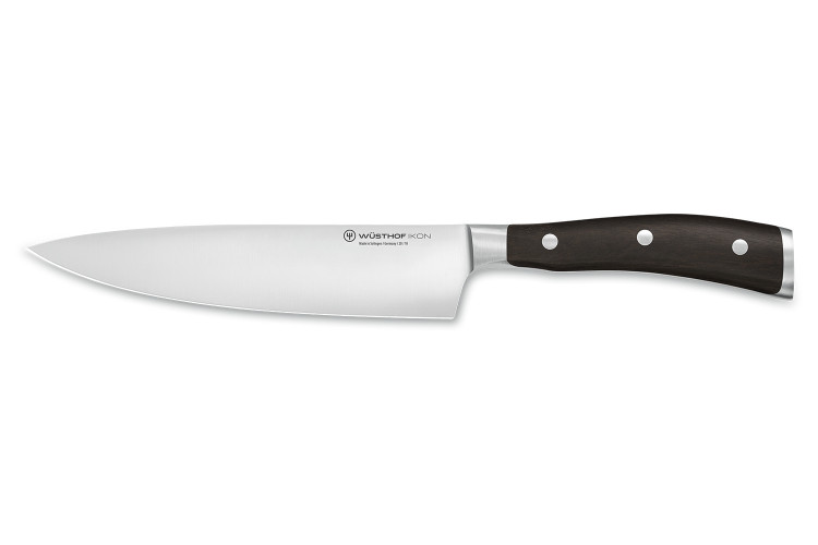 Couteau de chef W&uuml;sthof Ikon forg&eacute; 18cm en bois de grenadille