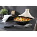 Plat à tajine Staub 20cm en fonte émaillée avec couvercle crème compatible induction
