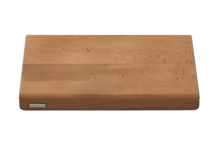 Planche &agrave; d&eacute;couper W&uuml;sthof en h&ecirc;tre et inox 40x25x4cm