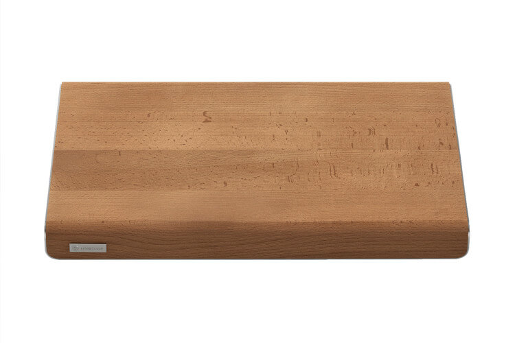 Planche à découper Wüsthof en hêtre et inox 40x25x4cm