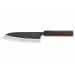 Couteau santoku japonais artisanal Nao Yamamoto Damas AS brut de forge 16,5cm