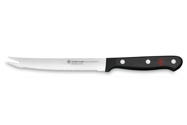 Couteau à tomates Wüsthof Gourmet lame crantée pointe fourchue 14cm