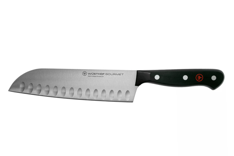 Couteau santoku W&uuml;sthof Gourmet lame alv&eacute;ol&eacute;e 17cm