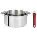 Set de 3 casseroles Cristel Mutine Amovible en inox 16 à 20cm - Poignée couleur incluse