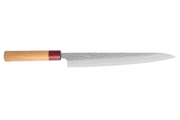 Couteau sujihiki japonais Tsunehisa Aogami Super martelé 27cm