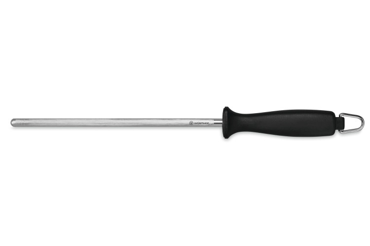 Fusil &agrave; aiguiser Wusthof m&egrave;che ronde en acier 23cm grain standard