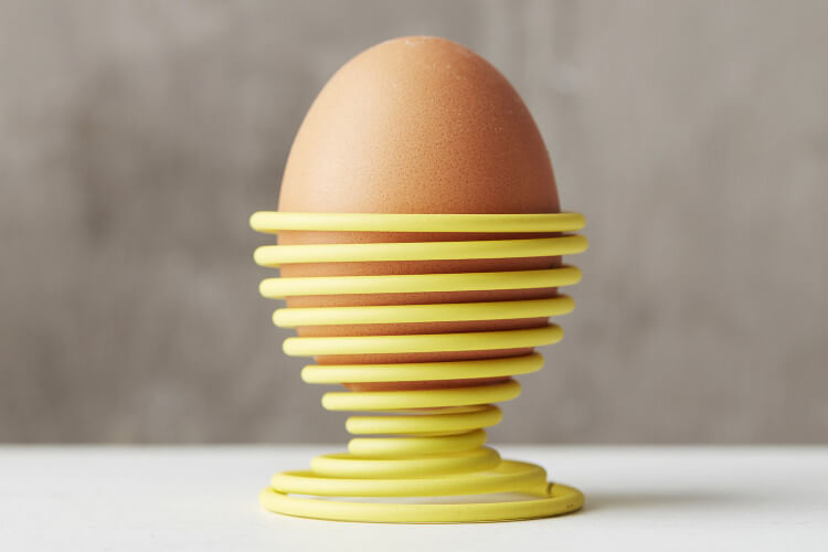 Coquetier spirale Point-Virgule Wire jaune