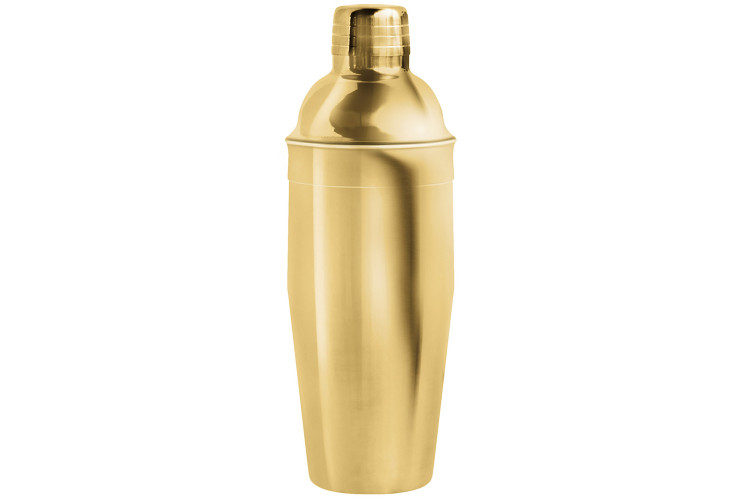 Shaker &agrave; cocktail Point Virgule 750ml en inox dor&eacute;