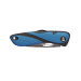 Couteau pliant Wichard Offshore 10126 lame semi-crantée avec démanilleur manche bleu