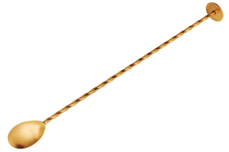 Cuill&egrave;re &agrave; cocktail Point Virgule 26,5cm en inox dor&eacute;