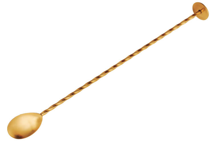 Cuillère à cocktail Point Virgule 26,5cm en inox doré