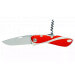Couteau pliant Wichard Aquaterra 10154 lame lisse manche rouge avec tire-bouchon